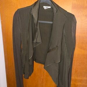 Bar III Olive Green Asymmetrical Zip Jacket – Size Small